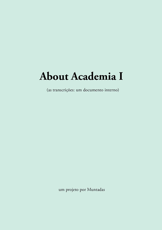 Capa do livro About Academia I